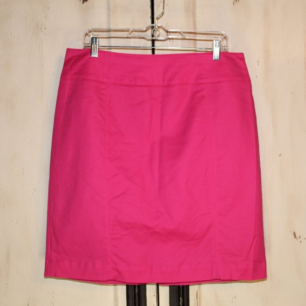 Worthington vibrant pink fitted silhouette tapered lined pencil skirt‎ 16